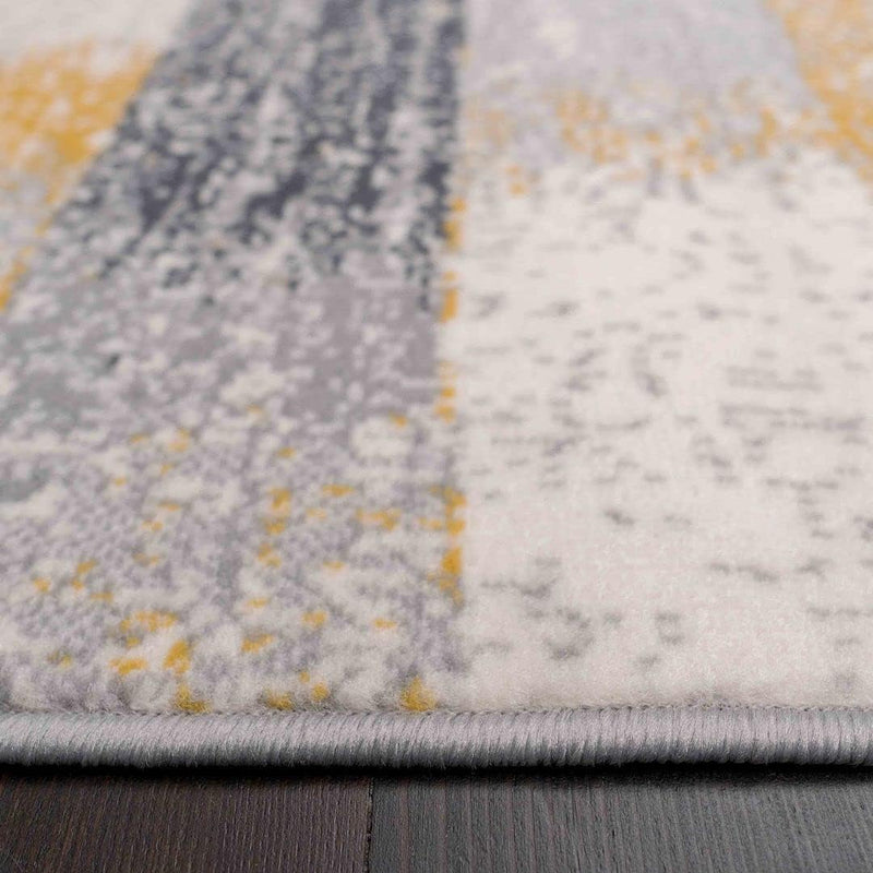 Distressed Abstract Living Room Carpet Runner Rug Modern