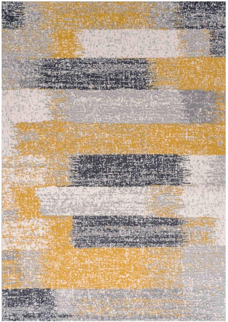 Distressed Abstract Living Room Carpet Runner Rug Modern