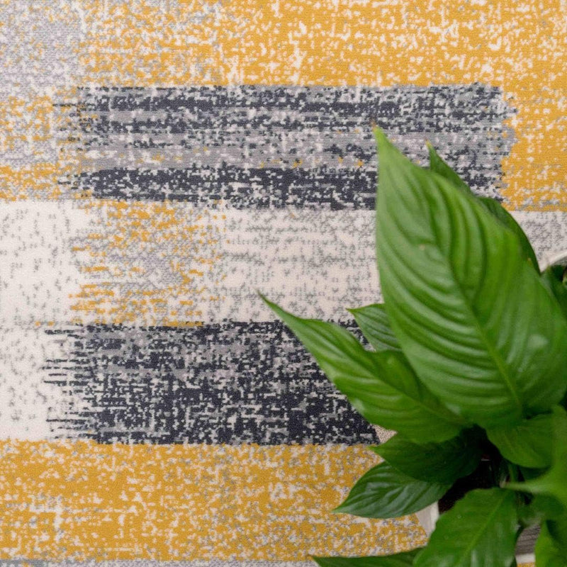 Distressed Abstract Living Room Carpet Runner Rug Modern