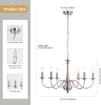 Distressed Chandeliers Ceiling Light 6 Lights Vintage French