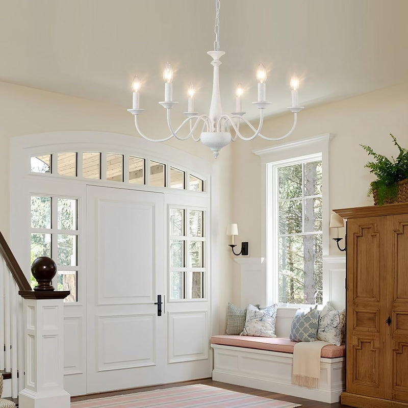 Distressed Chandeliers Ceiling Light 6 Lights Vintage French