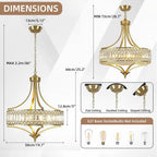 Distressed Chandeliers Ceiling Light 6 Lights Vintage French