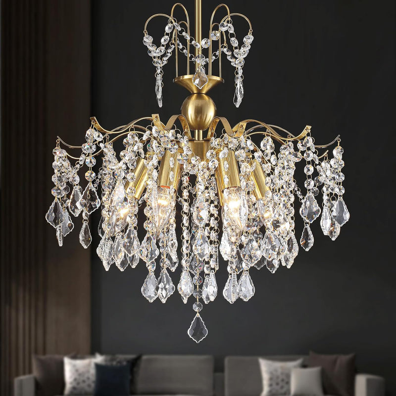 Distressed Chandeliers Ceiling Light 6 Lights Vintage French