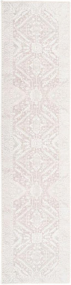 Distressed Tribal Style Neutral Cotton Area Rug Machine