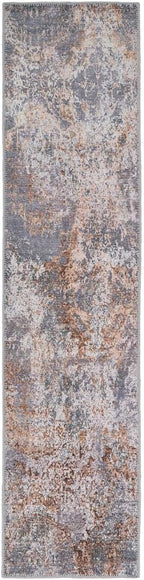 Distressed Tribal Style Neutral Cotton Area Rug Machine