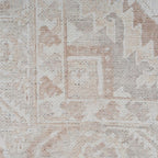 Distressed Tribal Style Neutral Cotton Area Rug Machine