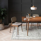 Distressed Tribal Style Neutral Cotton Area Rug Machine