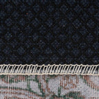 Distressed Tribal Style Neutral Cotton Area Rug Machine