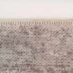 Distressed Tribal Style Neutral Cotton Area Rug Machine