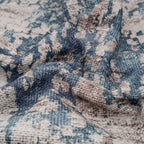 Distressed Tribal Style Neutral Cotton Area Rug Machine