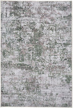 Distressed Tribal Style Neutral Cotton Area Rug Machine