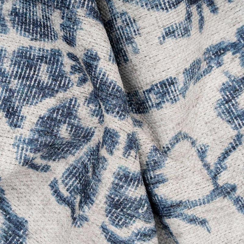 Distressed Tribal Style Neutral Cotton Area Rug Machine