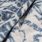 Distressed Tribal Style Neutral Cotton Area Rug Machine