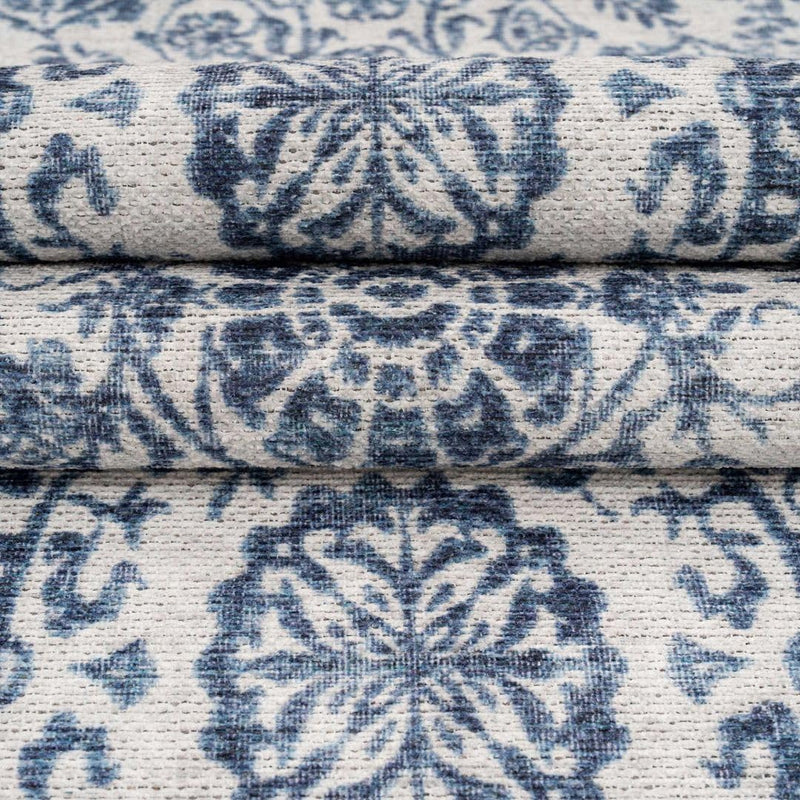 Distressed Tribal Style Neutral Cotton Area Rug Machine