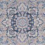 Distressed Tribal Style Neutral Cotton Area Rug Machine