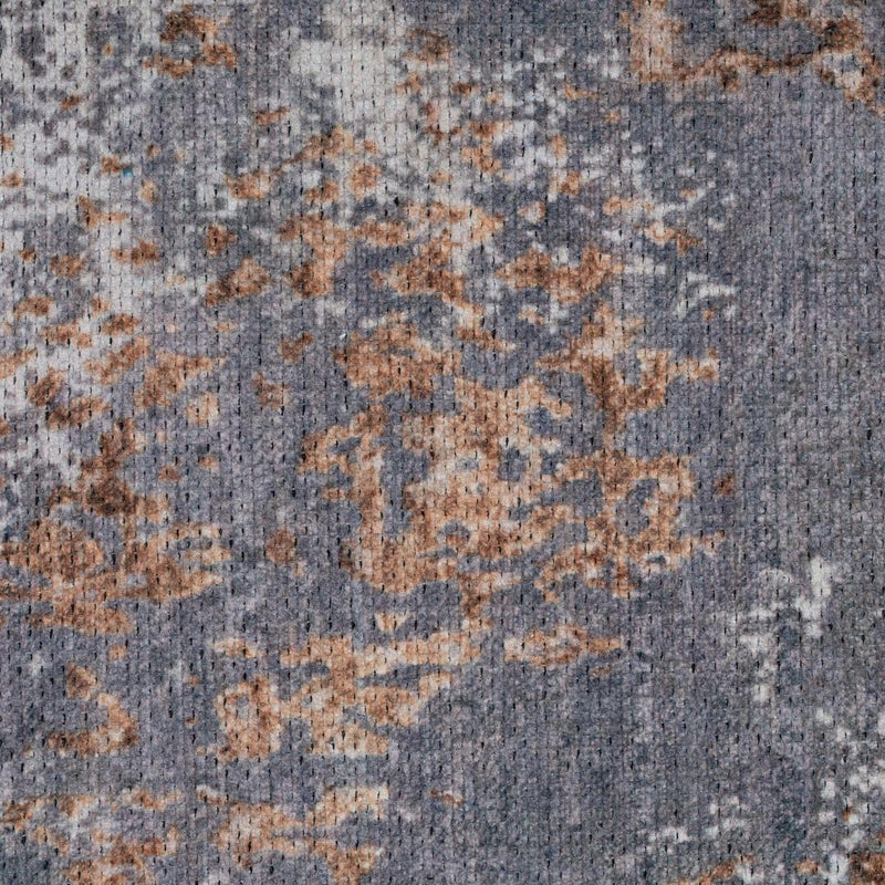 Distressed Tribal Style Neutral Cotton Area Rug Machine