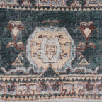 Distressed Tribal Style Neutral Cotton Area Rug Machine