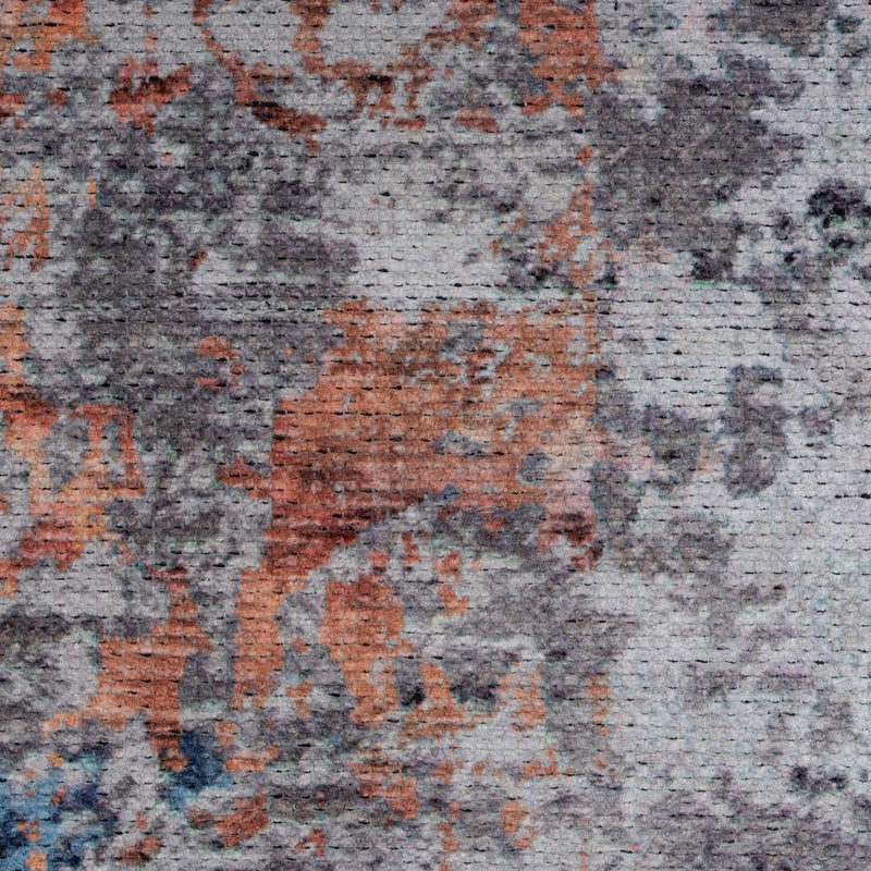 Distressed Tribal Style Neutral Cotton Area Rug Machine