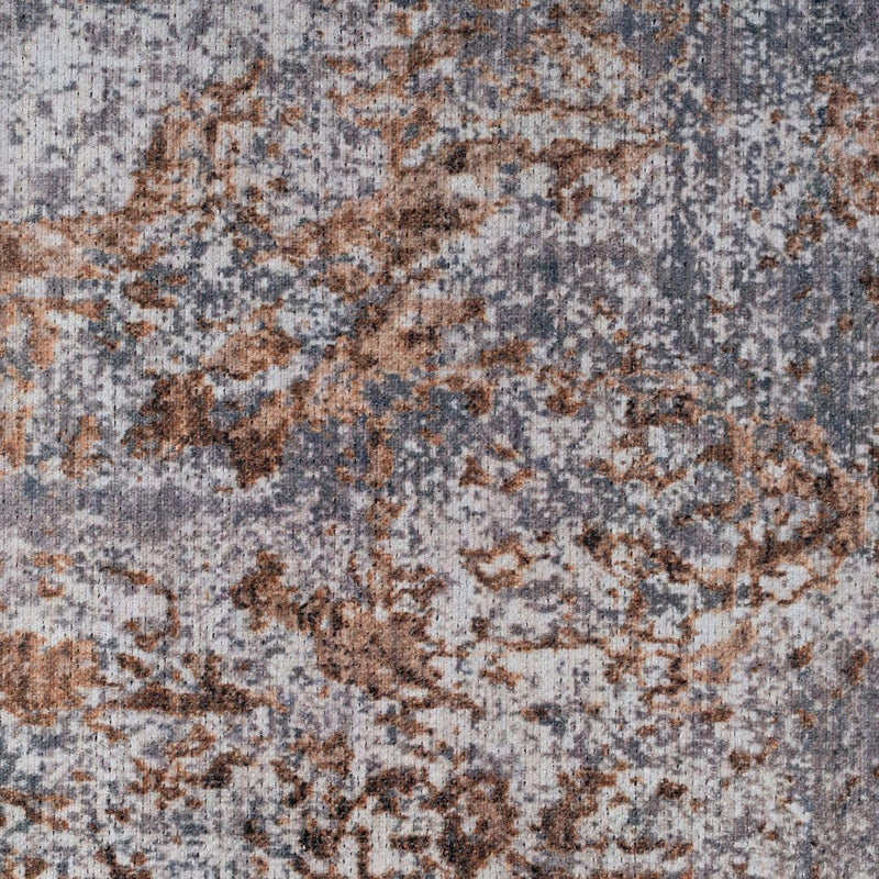 Distressed Tribal Style Neutral Cotton Area Rug Machine