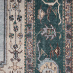 Distressed Tribal Style Neutral Cotton Area Rug Machine