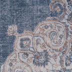 Distressed Tribal Style Neutral Cotton Area Rug Machine