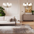 Distressed Warm Neutral Greige Living Room Area Runner
