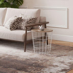 Distressed Warm Neutral Greige Living Room Area Runner