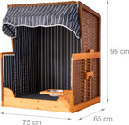 Dog Beach Chair with Rattan Frame Canopy Bowl