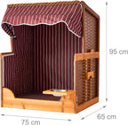 Dog Beach Chair with Rattan Frame Canopy Bowl