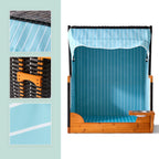 Dog Beach Chair with Rattan Frame Canopy Bowl