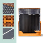Dog Beach Chair with Rattan Frame Canopy Bowl