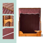Dog Beach Chair with Rattan Frame Canopy Bowl