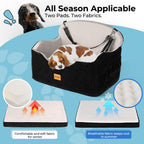 Dog Car Seat for Back Bed with -Sided