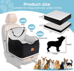 Dog Car Seat for Back Bed with -Sided