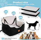 Dog Car Seat for Back Bed with -Sided