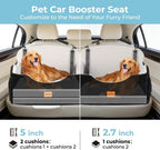Dog Car Seat for Back Bed with -Sided