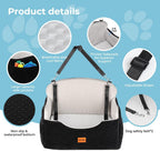 Dog Car Seat for Back Bed with -Sided