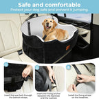 Dog Car Seat for Back Bed with -Sided