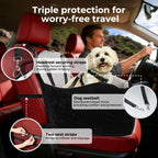 Dog Car Seat for Back Bed with -Sided