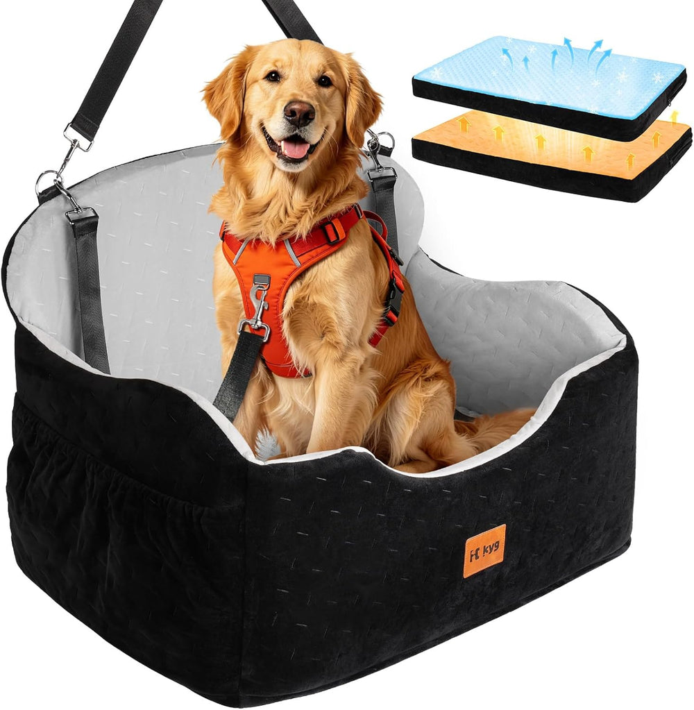 Dog Car Seat for Back Bed with -Sided