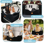 Dog Car Seat for Back Bed with -Sided