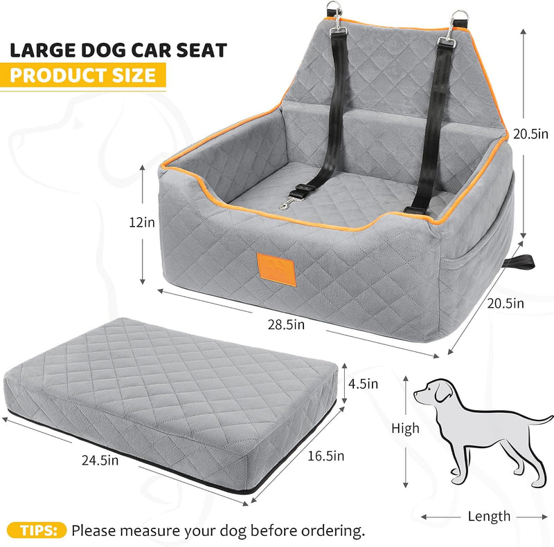 Dog Car Seat for Large Medium Dogs Booster