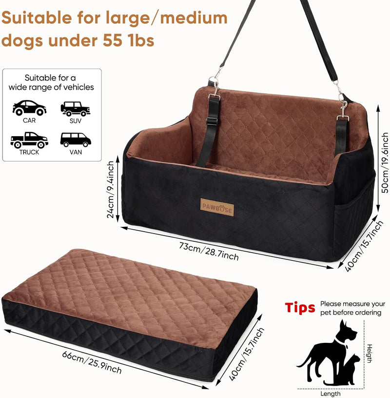 Dog Car Seat for Medium Large Booster Under
