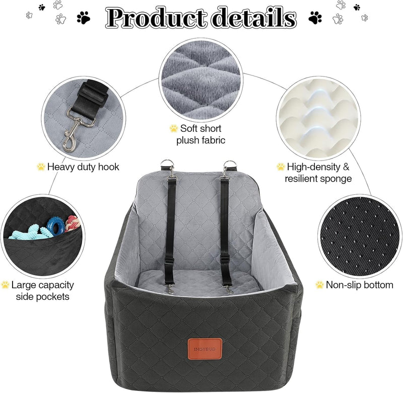 Dog Car Seat for Small Medium Dogs Detachable