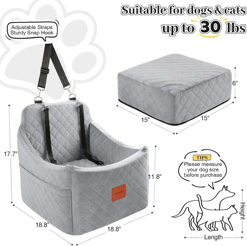 Dog Car Seat for Small Medium Dogs Detachable