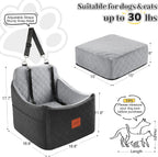 Dog Car Seat for Small Medium Dogs Detachable