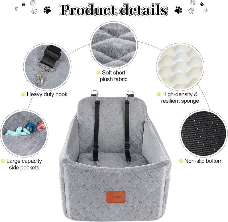 Dog Car Seat for Small Medium Dogs Detachable
