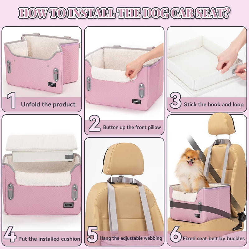 Dog Car Seat Medium Sized with Safety Belt