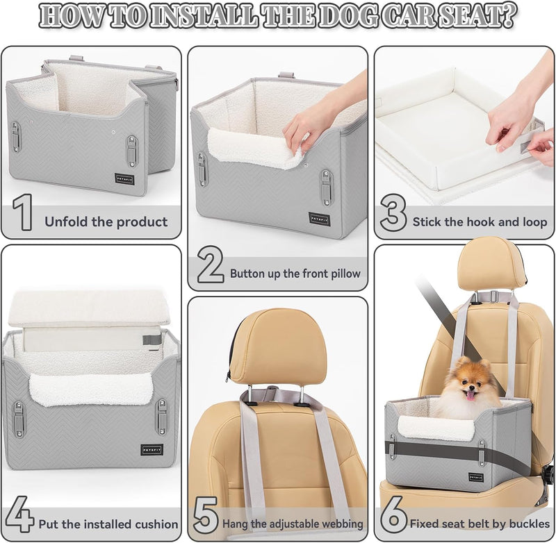 Dog Car Seat Medium Sized with Safety Belt