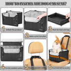 Dog Car Seat Medium Sized with Safety Belt